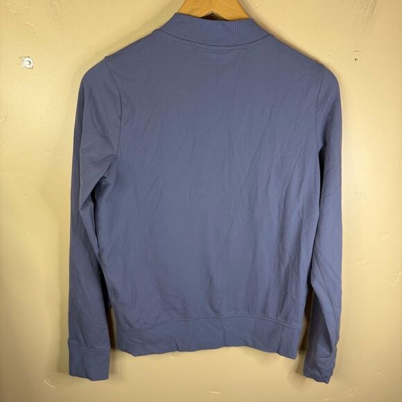 Athleta Womens Bomber Jacket Size Small Periwinkle Activewear Outdoor Full Zip - Picture 5 of 5